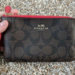 Double sided Coach wristlet EUC